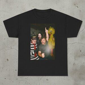 Funny Party Costume Graphic T-Shirt | Retro Meme Style Photo Tee | Unisex Black